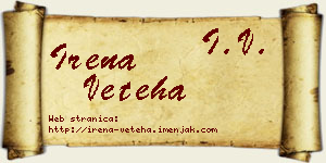 Irena Veteha vizit kartica